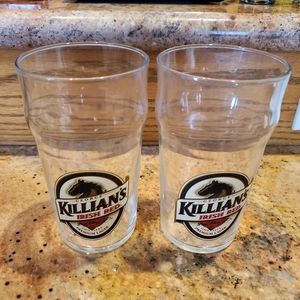 2 Rare Vintage Killian's Red Premium Lager pint glasses